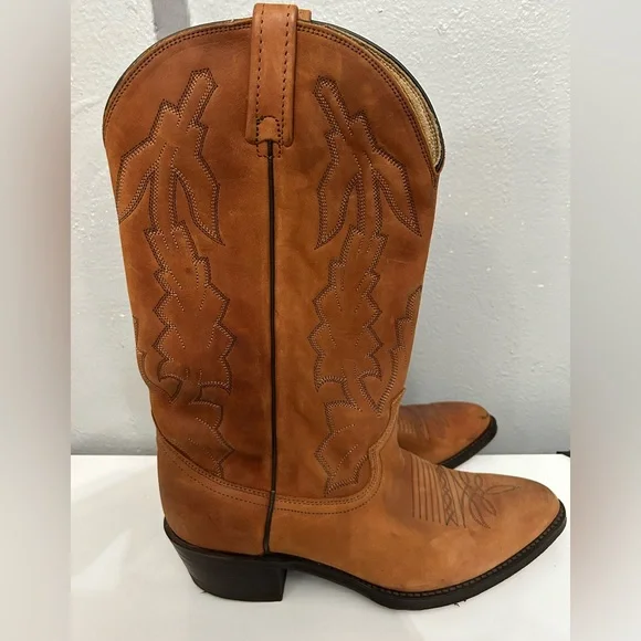 Vintage Dan Post Mens Marlboro Leather Cowboy Western Rancher Boots Size 9.5 - Picture 5 of 8
